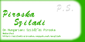 piroska sziladi business card